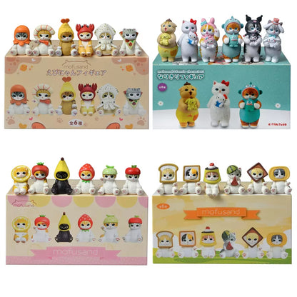 Mofusand Shark Cat Blind Box Fruit Animal Cute Mini Figures Anime Ornaments Dolls Fans Kid'S Toy Model Christmas Birthday Gifts