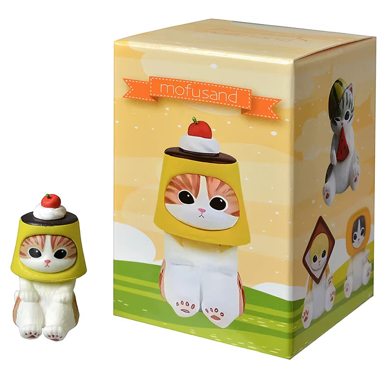 Mofusand Shark Cat Blind Box Fruit Animal Cute Mini Figures Anime Ornaments Dolls Fans Kid'S Toy Model Christmas Birthday Gifts